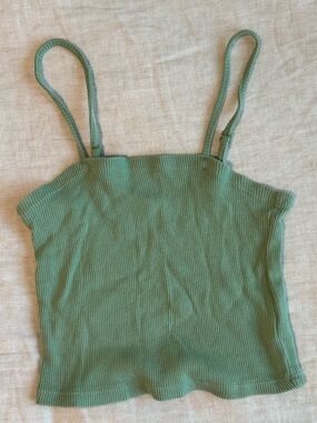 Aerie Crop Tank - Green XS